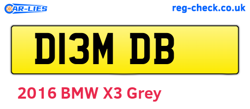 D13MDB are the vehicle registration plates.
