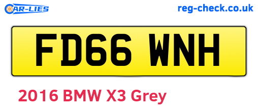FD66WNH are the vehicle registration plates.