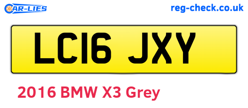 LC16JXY are the vehicle registration plates.