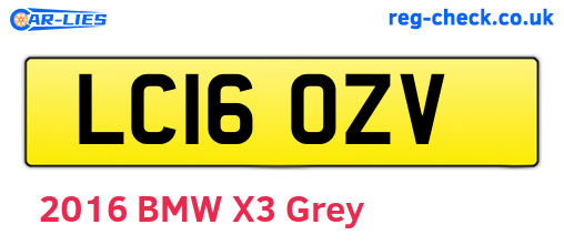 LC16OZV are the vehicle registration plates.