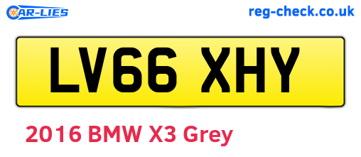 LV66XHY are the vehicle registration plates.