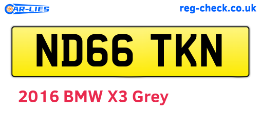 ND66TKN are the vehicle registration plates.