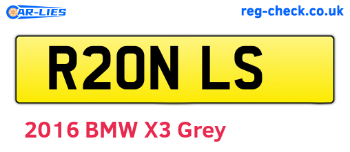R20NLS are the vehicle registration plates.
