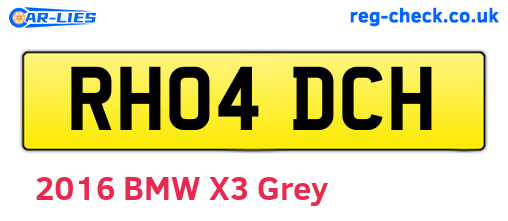 RH04DCH are the vehicle registration plates.