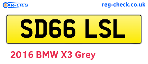 SD66LSL are the vehicle registration plates.