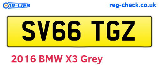 SV66TGZ are the vehicle registration plates.