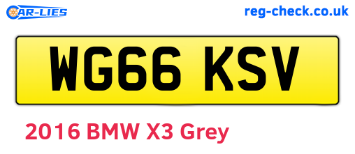 WG66KSV are the vehicle registration plates.