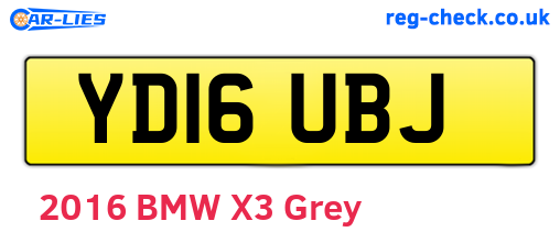 YD16UBJ are the vehicle registration plates.