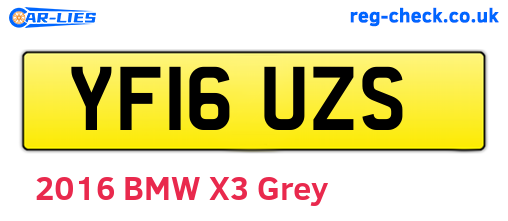YF16UZS are the vehicle registration plates.