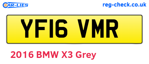 YF16VMR are the vehicle registration plates.