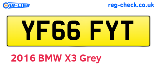 YF66FYT are the vehicle registration plates.