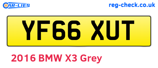 YF66XUT are the vehicle registration plates.