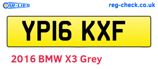 YP16KXF are the vehicle registration plates.