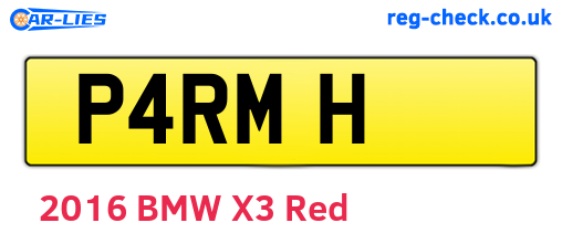 P4RMH are the vehicle registration plates.