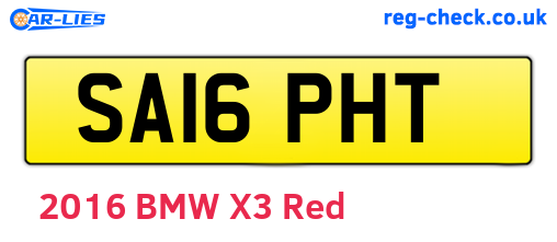 SA16PHT are the vehicle registration plates.