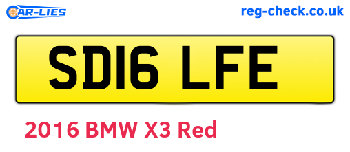 SD16LFE are the vehicle registration plates.