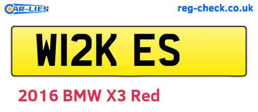 W12KES are the vehicle registration plates.