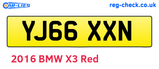 YJ66XXN are the vehicle registration plates.