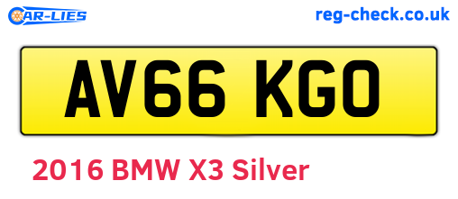 AV66KGO are the vehicle registration plates.