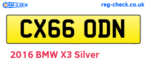 CX66ODN are the vehicle registration plates.
