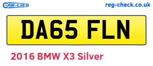 DA65FLN are the vehicle registration plates.