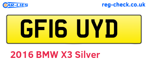 GF16UYD are the vehicle registration plates.