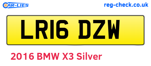 LR16DZW are the vehicle registration plates.