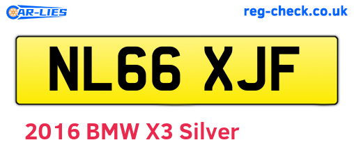 NL66XJF are the vehicle registration plates.