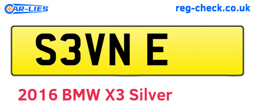 S3VNE are the vehicle registration plates.