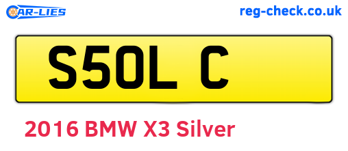 S5OLC are the vehicle registration plates.