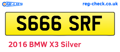 S666SRF are the vehicle registration plates.
