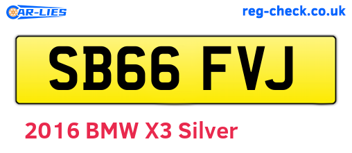 SB66FVJ are the vehicle registration plates.