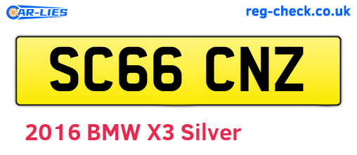 SC66CNZ are the vehicle registration plates.