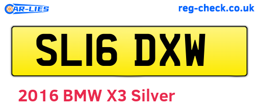SL16DXW are the vehicle registration plates.