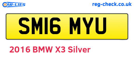 SM16MYU are the vehicle registration plates.