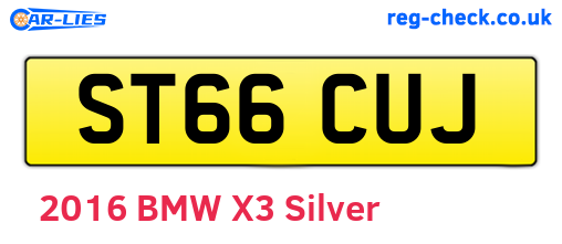 ST66CUJ are the vehicle registration plates.