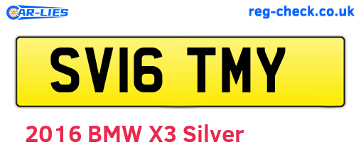 SV16TMY are the vehicle registration plates.