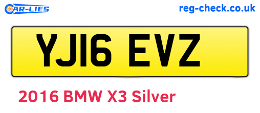 YJ16EVZ are the vehicle registration plates.