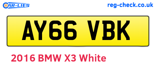 AY66VBK are the vehicle registration plates.