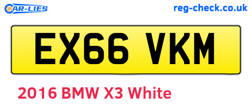 EX66VKM are the vehicle registration plates.