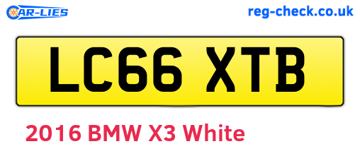 LC66XTB are the vehicle registration plates.