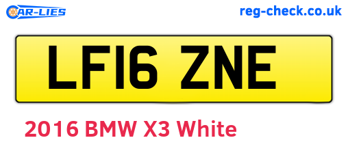LF16ZNE are the vehicle registration plates.