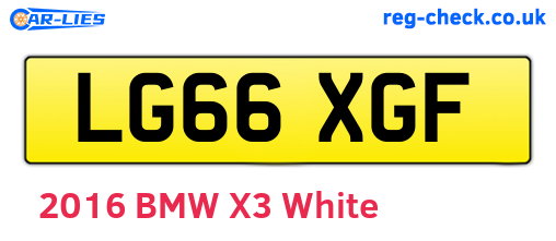 LG66XGF are the vehicle registration plates.