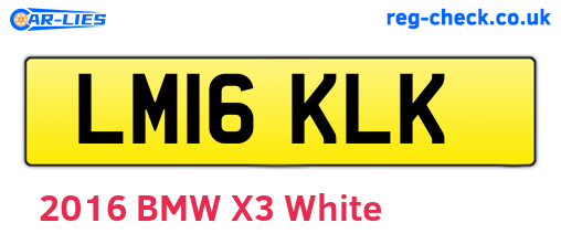LM16KLK are the vehicle registration plates.