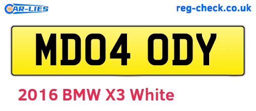 MD04ODY are the vehicle registration plates.
