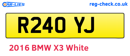 R24OYJ are the vehicle registration plates.