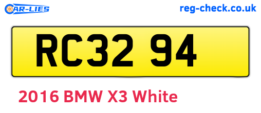 RC3294 are the vehicle registration plates.
