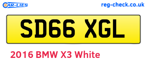 SD66XGL are the vehicle registration plates.