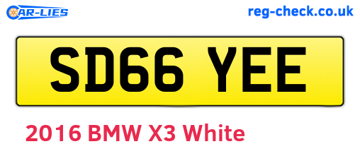 SD66YEE are the vehicle registration plates.