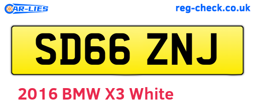 SD66ZNJ are the vehicle registration plates.